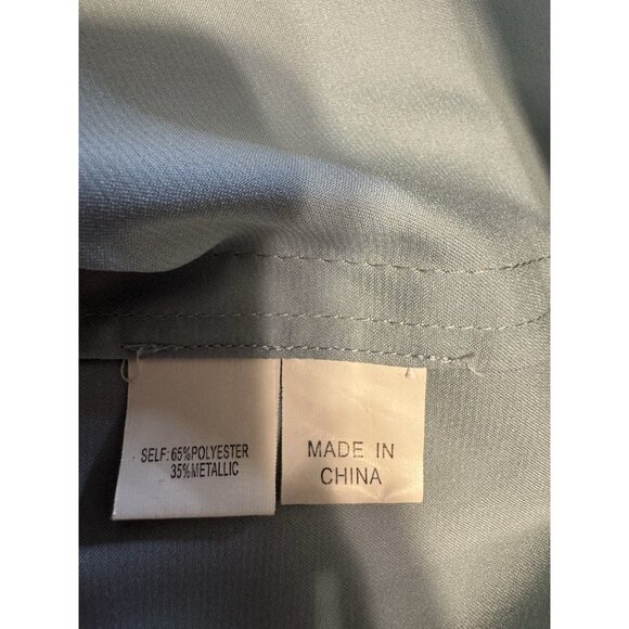 Kay Unger Formal Dress 14 Blue Silver Sequin Long Wedding Party Cruise Holiday - Picture 11 of 16